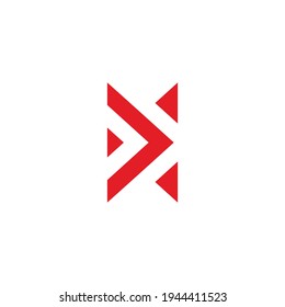 arrow right abstract geometric triangle line logo vector