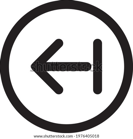 Arrow From Right Circle Icon With Detailed Outline
