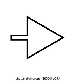 Vector de diseño de iconos de imágenes prediseñadas a la derecha de la flecha
