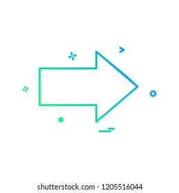 arrow right direction icon vector design