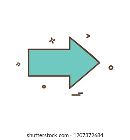 arrow right direction icon vector design