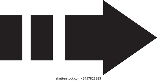 arrow right direction vector sign