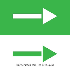 Flecha derecha doble con verde y blanco