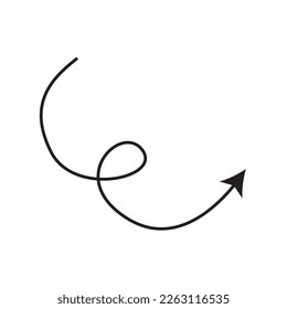 Arrow Right Filled Outlined Handwritten Icon Vector Illustration Design PNG
