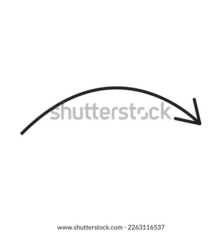 Arrow Right Filled Outlined Handwritten Icon Vector Illustration Design PNG