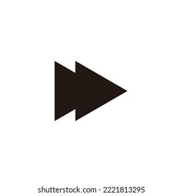 Flecha, símbolo geométrico derecho símbolo simple vector