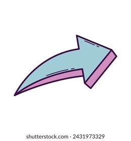 Arrow right icon. Colorful arrow for your web site design