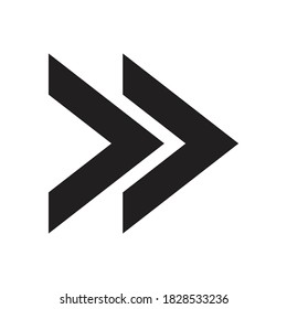 Arrow right icon design isoated on white background
