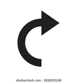 Arrow right icon design isoated on white background