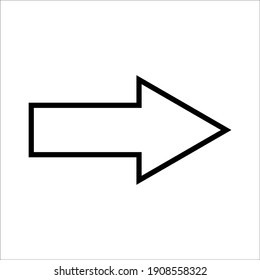arrow right icon design vector illustration on white background, EPS 10