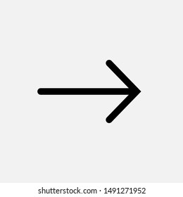 Arrow Right Icon. Direction Symbol for Design, Presentation, Website or Apps Elements - Vector.  Logo Template.