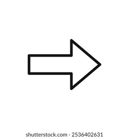 Arrow right icon Flat art illustration in outline