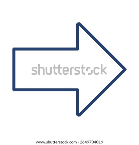 Arrow right icon flat illustration outline logo