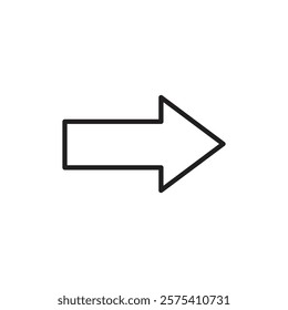 Arrow right icon Flat vector set outline