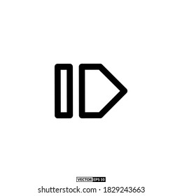 línea de icono de flecha derecha, plantilla vectorial de inspiración de diseño para interfaz