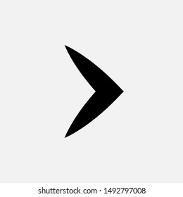 Arrow Right Icon. Next, Kite. Paragliding Symbol for Design, Presentation, Website or Apps Elements - Vector. Logo Template.