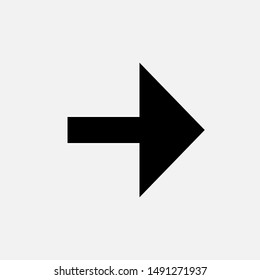 Arrow Right Icon. Next Symbol for Design, Presentation, Website or Apps Elements - Vector.