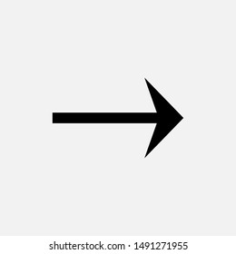 Arrow Right Icon. Next Symbol for Design, Presentation, Website or Apps Elements - Vector.