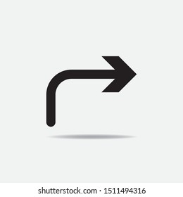 Arrow right icon. Next symbol.  vector illustration