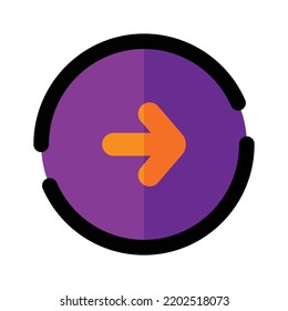 Arrow right icon on white background