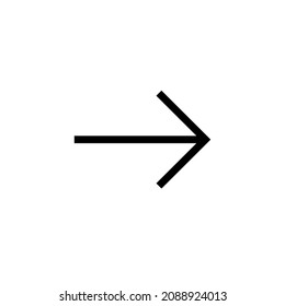 Arrow Right Icon - Arrow sign for web site design, logo, app, UI. Right arrow icon illustration on white background
