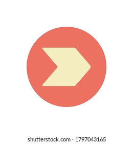 Arrow right icon. Simple color vector elements of pointer icons for ui and ux, website or mobile application