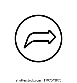 Arrow right icon. Simple line, outline vector elements of pointer icons for ui and ux, website or mobile application