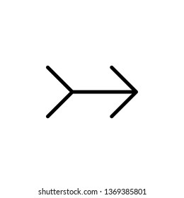 arrow right icon. Simple thin line, outline vector of Arrows icons for UI and UX, website or mobile application