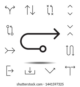 arrow right icon. Simple thin line, outline vector element of Arrow icons set for UI and UX, website or mobile application