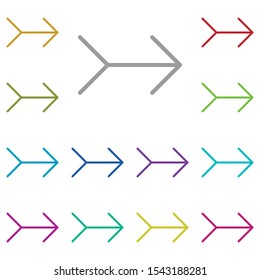 arrow right icon. Simple thin line, outline vector element of Arrow icons set for UI and UX, website or mobile application on white background