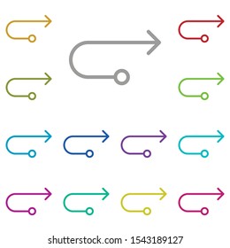 arrow right icon. Simple thin line, outline vector element of Arrow icons set for UI and UX, website or mobile application on white background