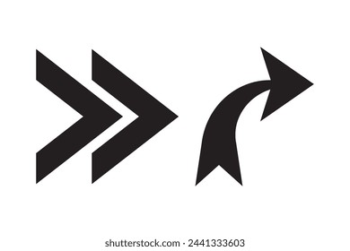 Arrow right icon, template for graphic and web design. vector illustration
