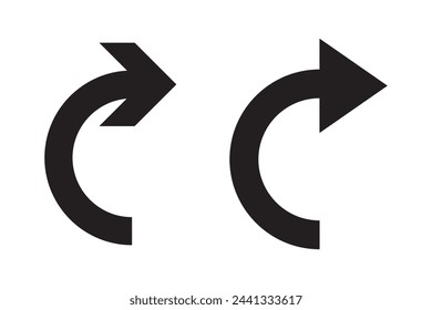 Icono de flecha derecha, plantilla para diseño gráfico y web. ilustración vectorial