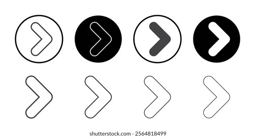 Arrow right icon Thin outline art symbol