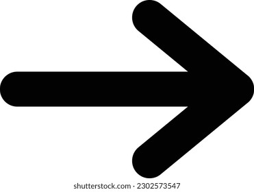 Arrow right icon in trendy style isolated on white background. Arrow symbol for your web site design, logo, app, UI. Vector illustration