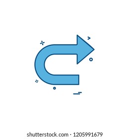 arrow right icon vector design