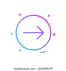 arrow right icon vector design
