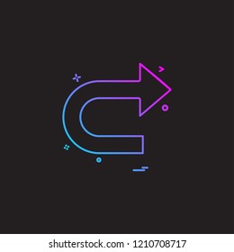 arrow right icon vector design