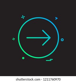 arrow right icon vector design