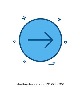 arrow right icon vector design