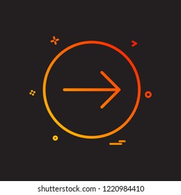 arrow right icon vector design
