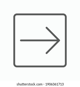 icono de flecha derecha, vector derecho, ilustración de flecha