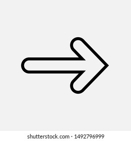 Arrow Right Icon - Vector, Sign and Symbol for Design, Presentation, Website or Apps Elements.