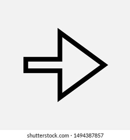 Arrow Right Icon - Vector, Sign and Symbol for Design, Presentation, Website or Apps Elements.