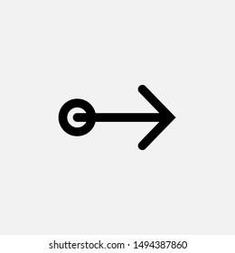 Arrow Right Icon - Vector, Sign and Symbol for Design, Presentation, Website or Apps Elements.