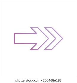 arrow right icon with white background vector stock illustration