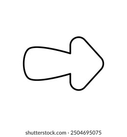 Pfeil-rechts-Symbol auf weißem Hintergrund, Vektorgrafik