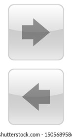 Arrow right and arrow left icon vector design. Couple of icons united by one topic