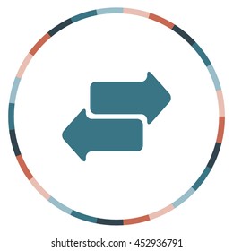 Arrow right left icon, web design element