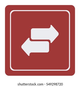 Arrow right left icon, web design element